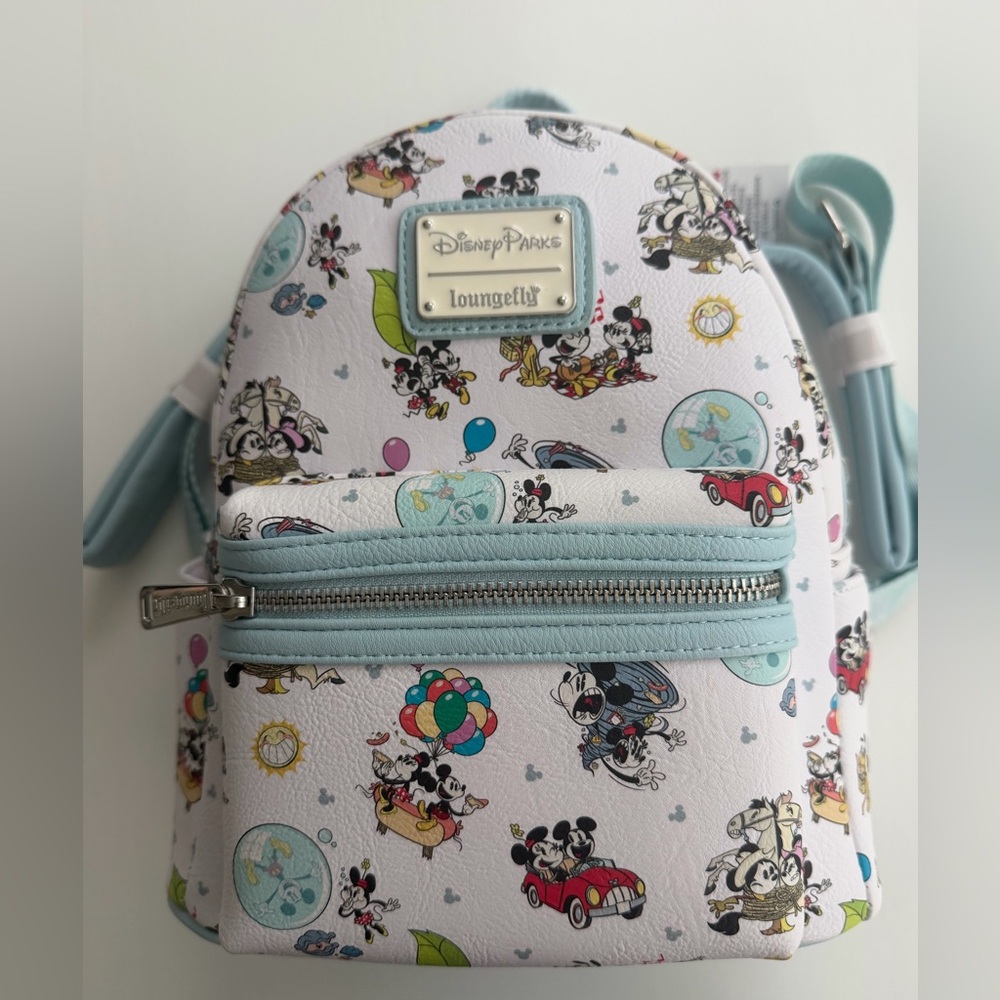 NWT DISNEY LOUNGEFLY Mickey & Minnie’s Runaway Railway Mini Backpack